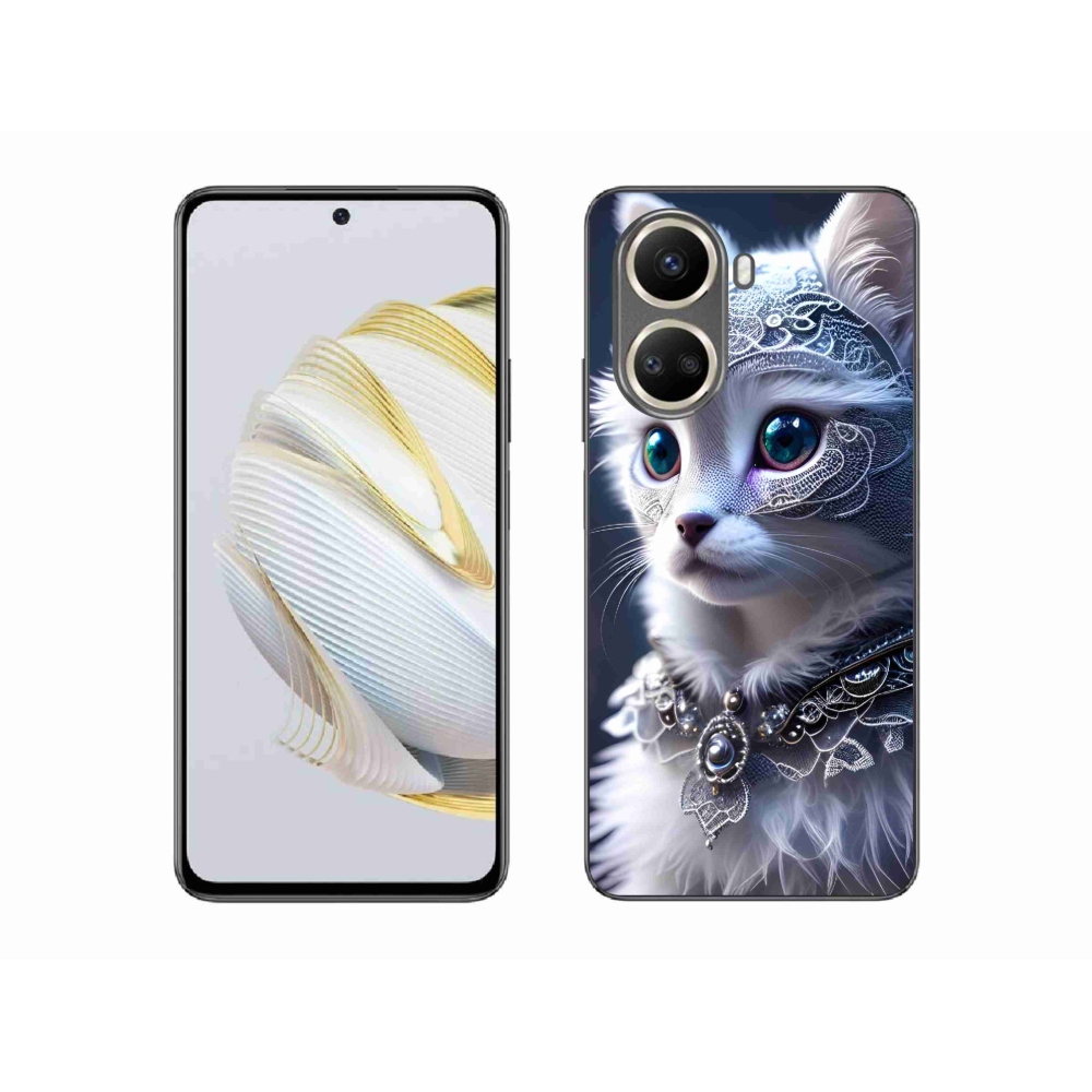 Gél borítás mmCase a Huawei Nova 10 SE-hez - fehér macska