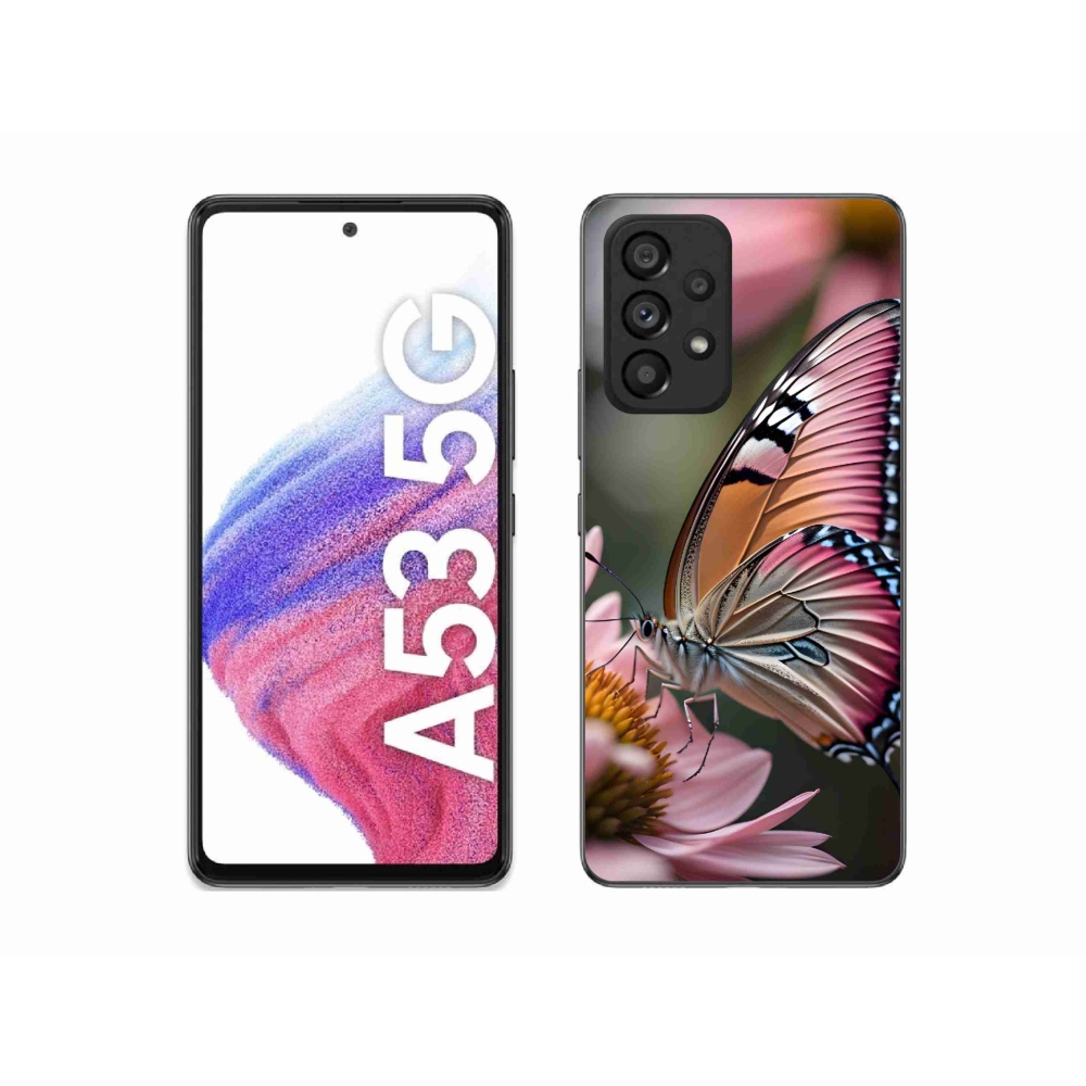 Zselés borítás mmCase Samsung Galaxy A53 5G - színes pillangó