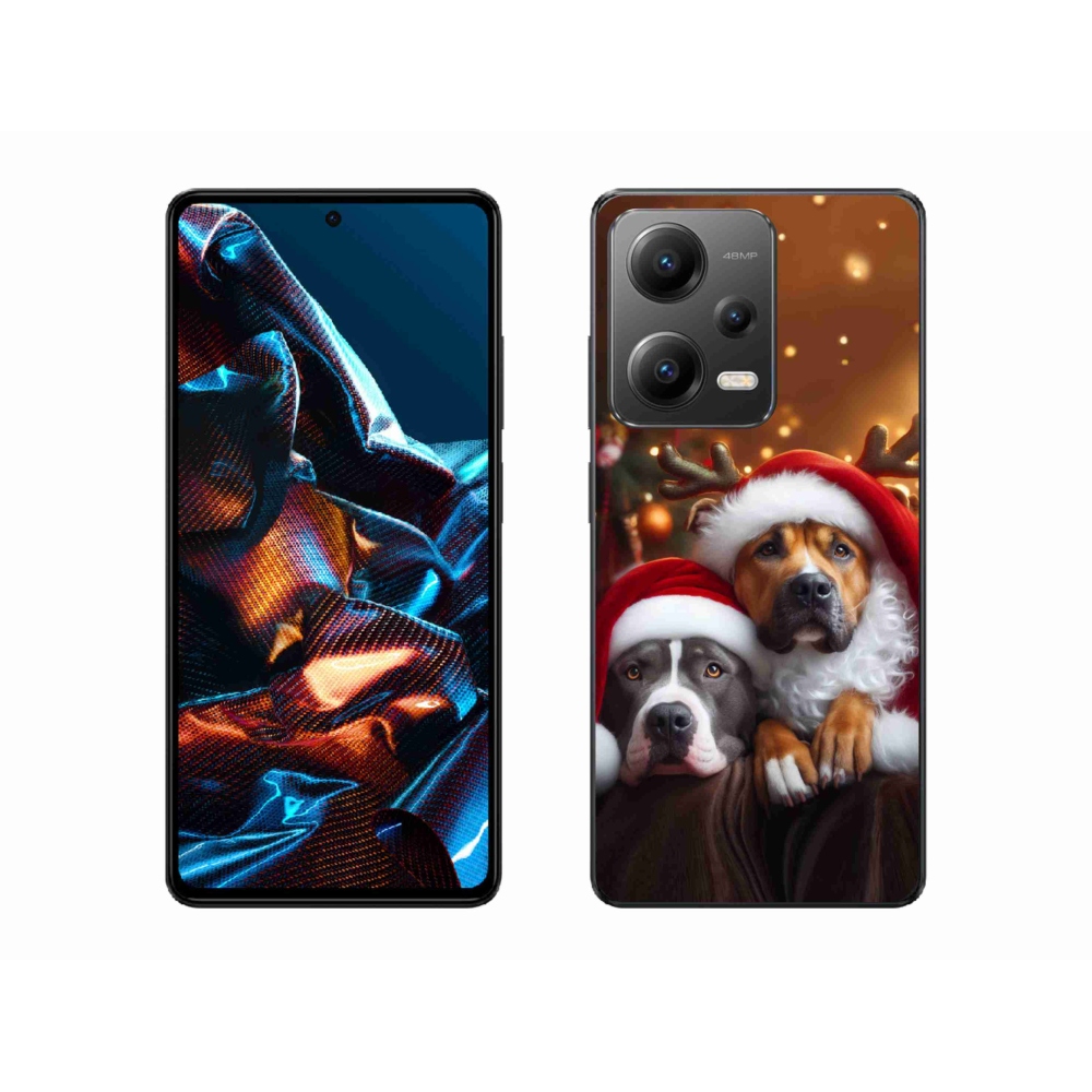 Gél borító mmCase a Xiaomi Redmi Note 12 Pro 5G-hez - Karácsonyi kutyák