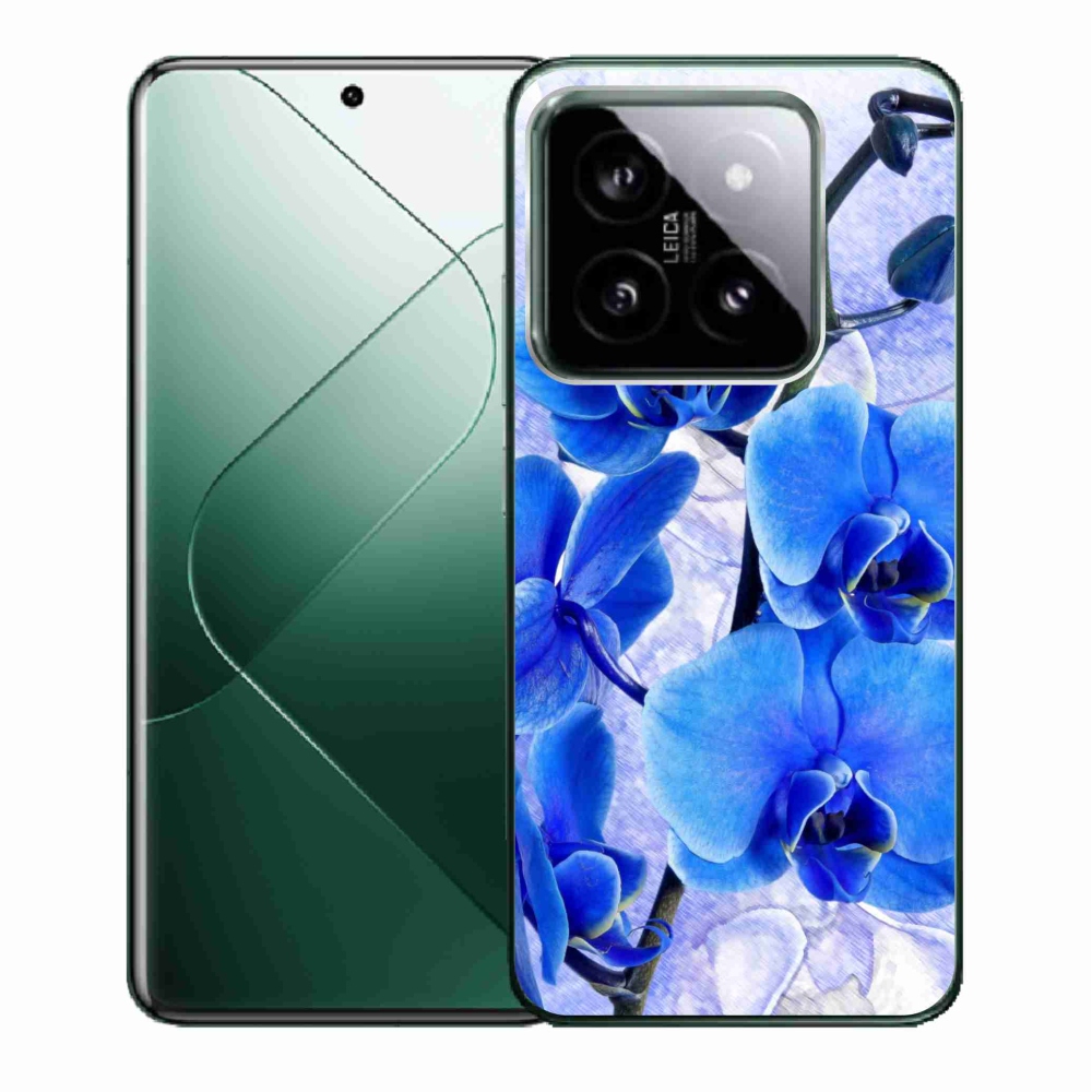 Gél borító mmCase a Xiaomi 14-hez - kék virágok