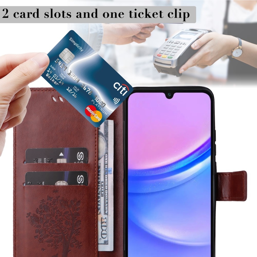 Fák könyve tok Samsung Galaxy A16 4G/5G/A26 5G - barna színben