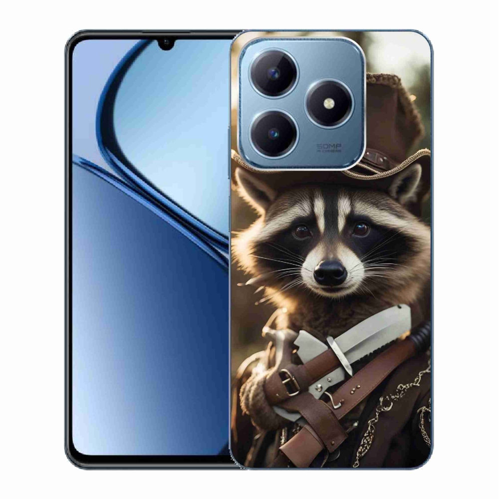 Gél borító mmCase a Realme C63 készülékhez - mosómedve egyenruhában