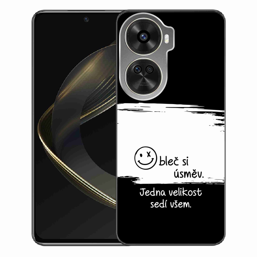 Gél borító mmCase a Huawei Nova 12 SE-hez - vicces szöveg 8 fehér és fekete háttérrel