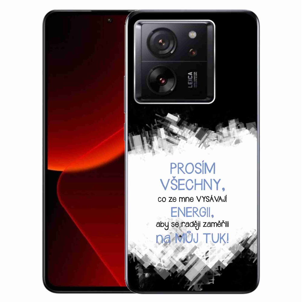 Gél borítás mmCase a Xiaomi 13T/13T Pro számára - vicces szöveg 1 kék