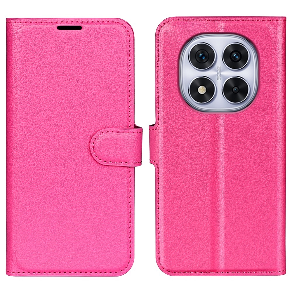 Litchi könyv tok Xiaomi Redmi Note 14 Pro 5G/Poco X7 5G - rózsa