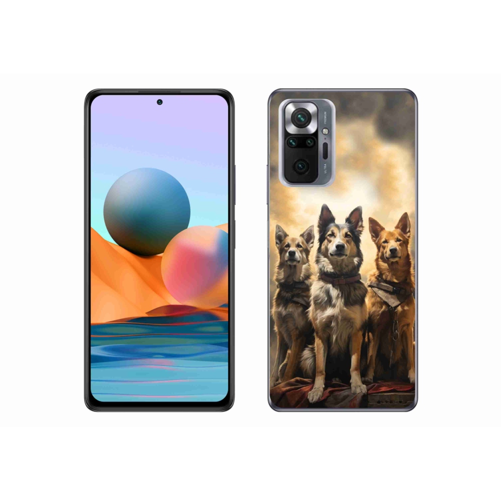 Gél borítás mmCase a Xiaomi Redmi Note 10 Pro számára - három kutya