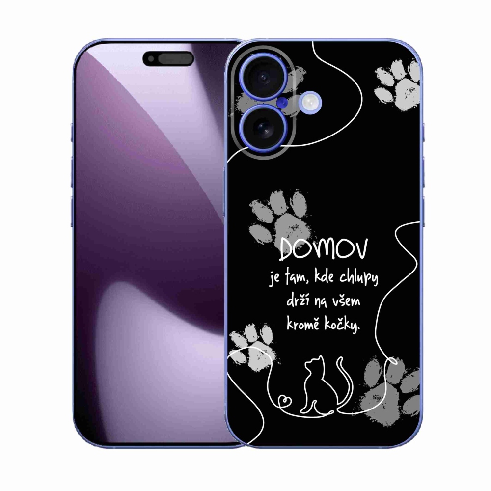 Gél borítás mmCase iPhone 17 készülékhez - macska motívum fekete háttér