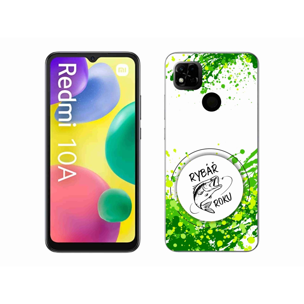 Gél borítás mmCase a Xiaomi Redmi 10A számára - az év halászának fehér háttere