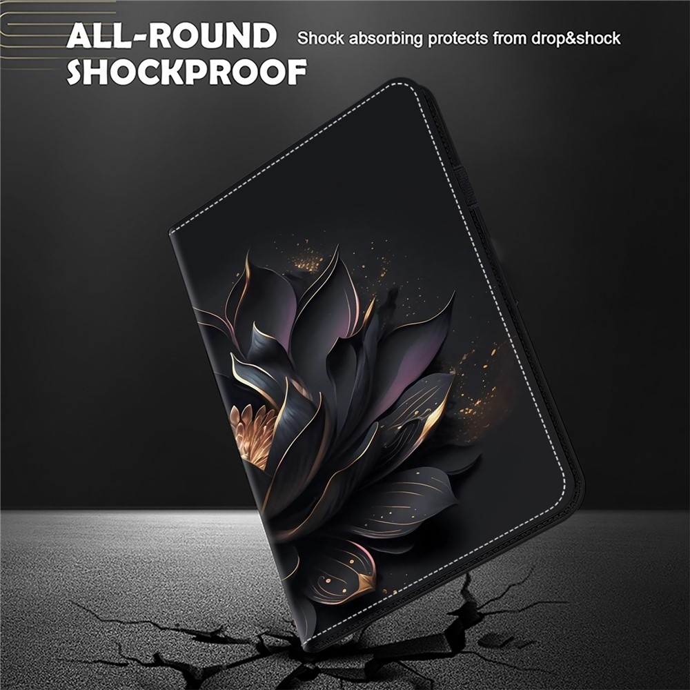 Patts záró tablet tok Xiaomi Redmi Pad SE 8.7 - fekete virág