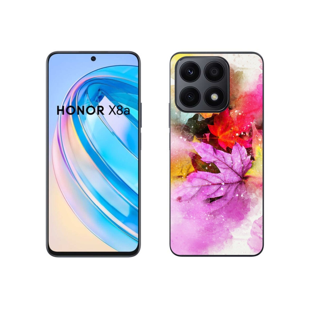 Zselés borító mmCase a Honor X8a készülékhez - színes levelek