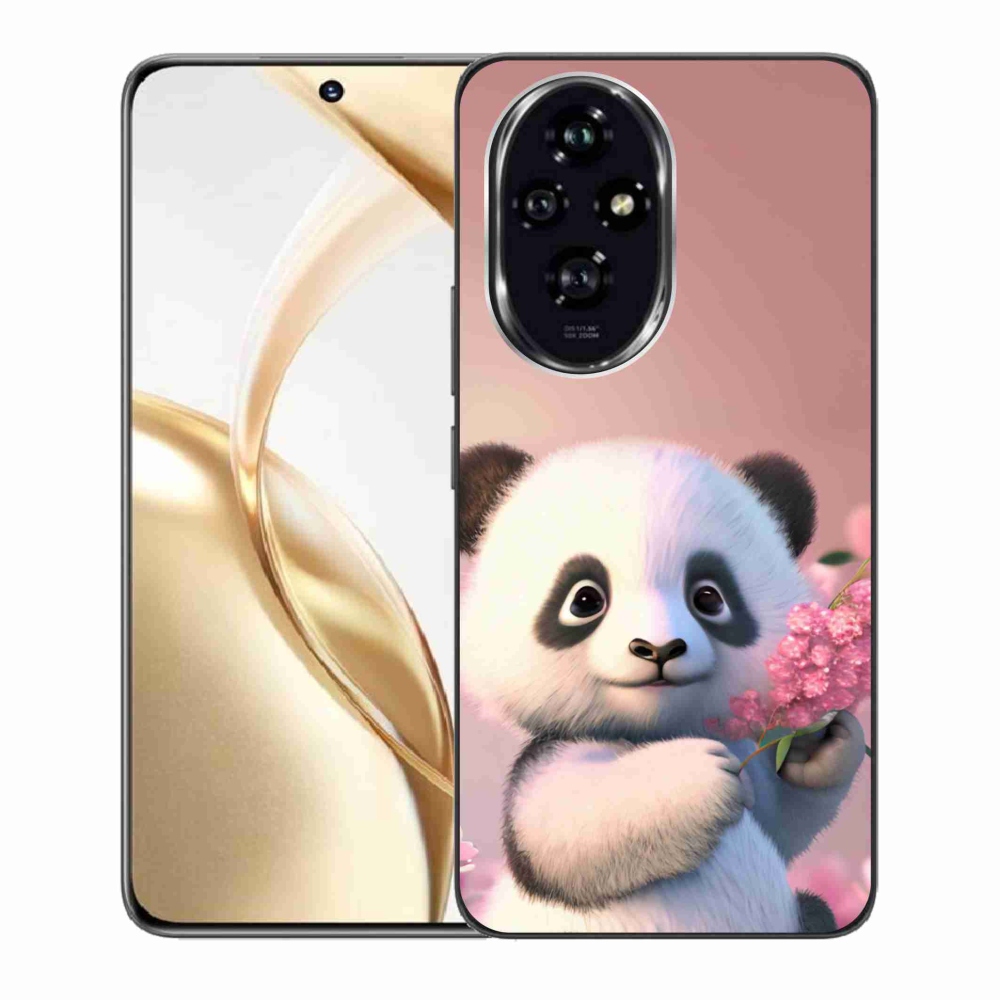 Zselés borító mmCase a Honor 200 5G számára - aranyos panda