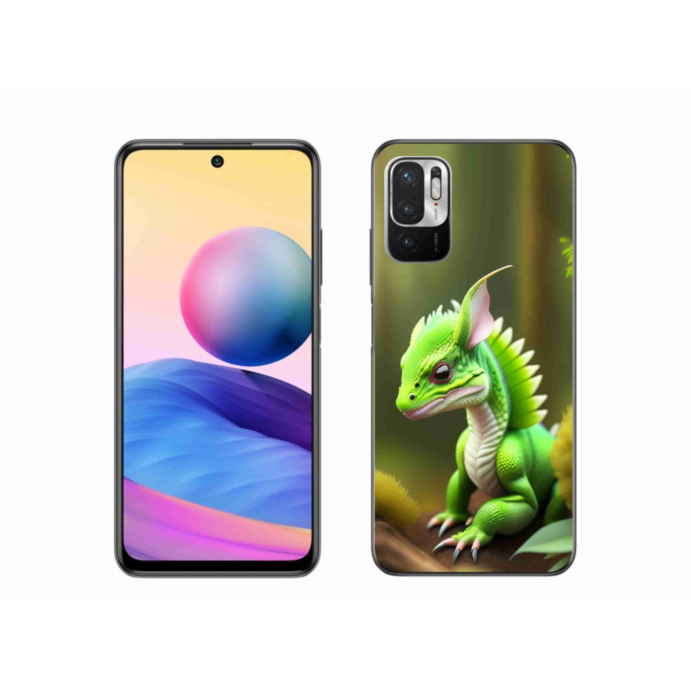 Gél borítás mmCase a Xiaomi Redmi Note 10 5G-hez - zöld sárkány