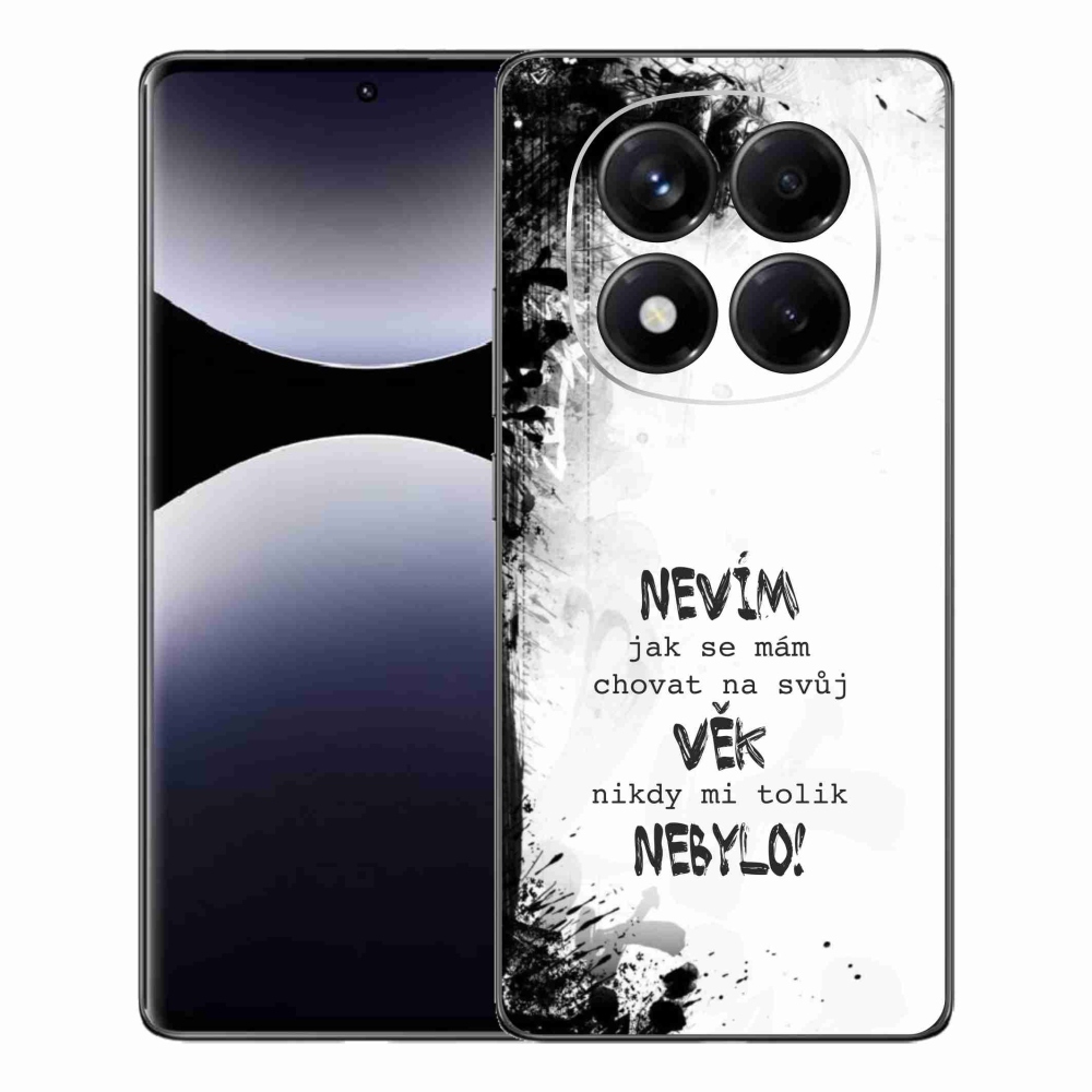 Gél borító mmCase a Xiaomi Redmi Note 14 Pro számára - vicces szöveg 14 fehér háttérrel