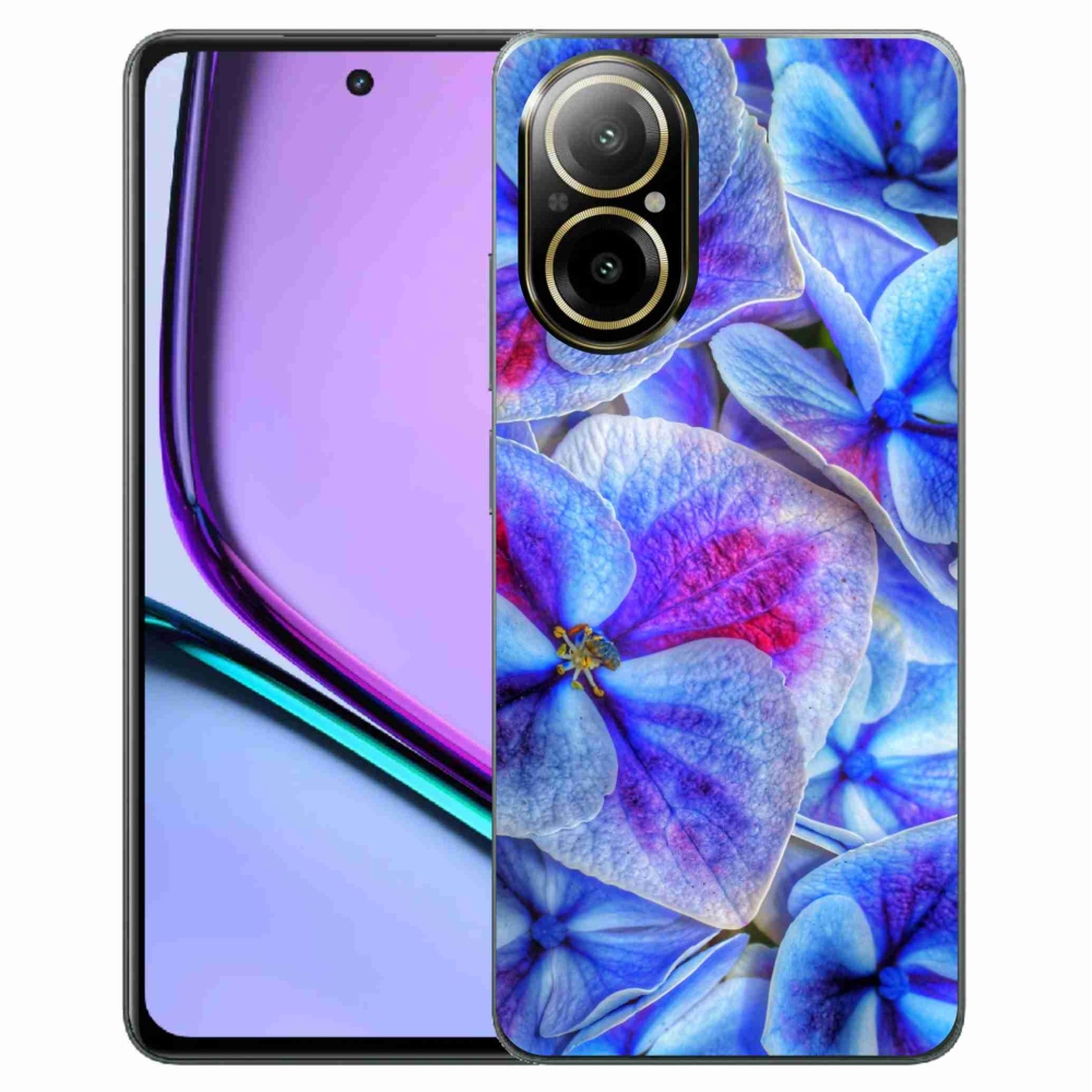 Zselés tok mmCase a Realme C67 készülékhez - kék virágok 1