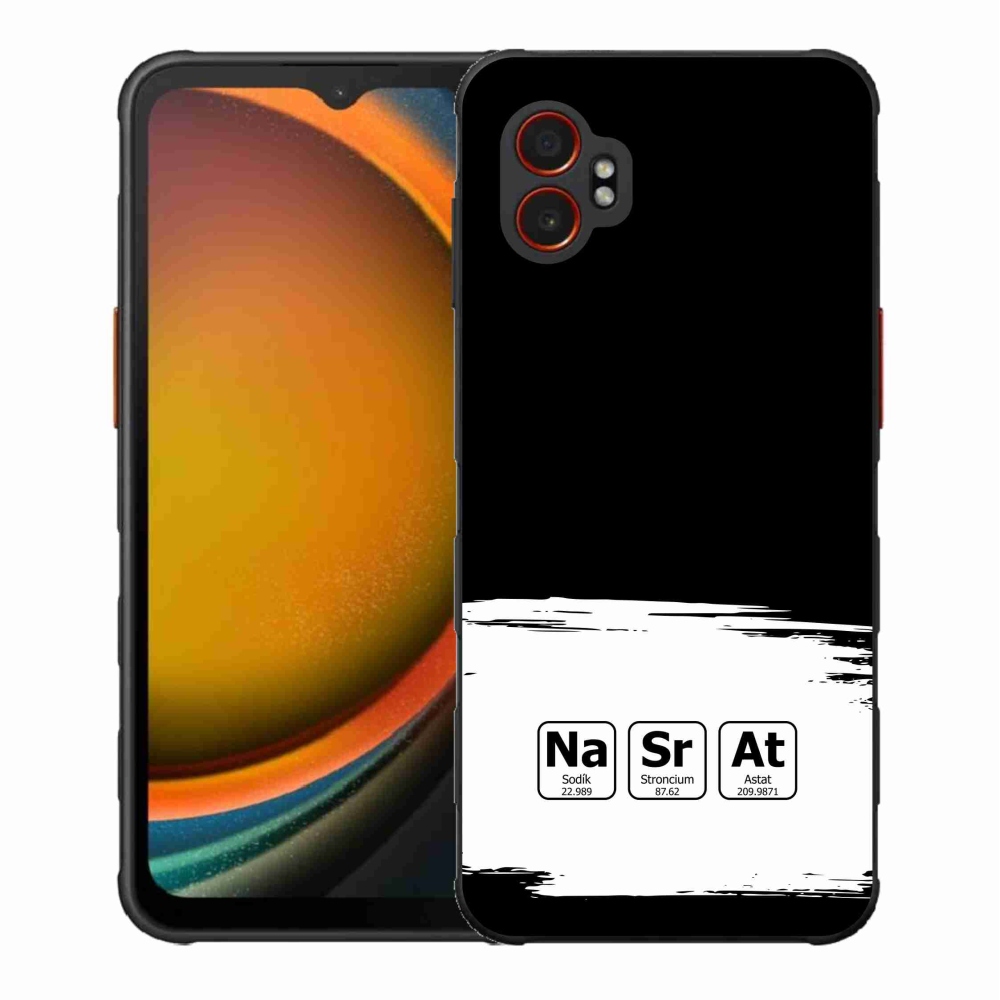 Gél borítás mmCase Samsung Galaxy Xcover 7 Pro - kémiai elemek fehér és fekete háttérrel