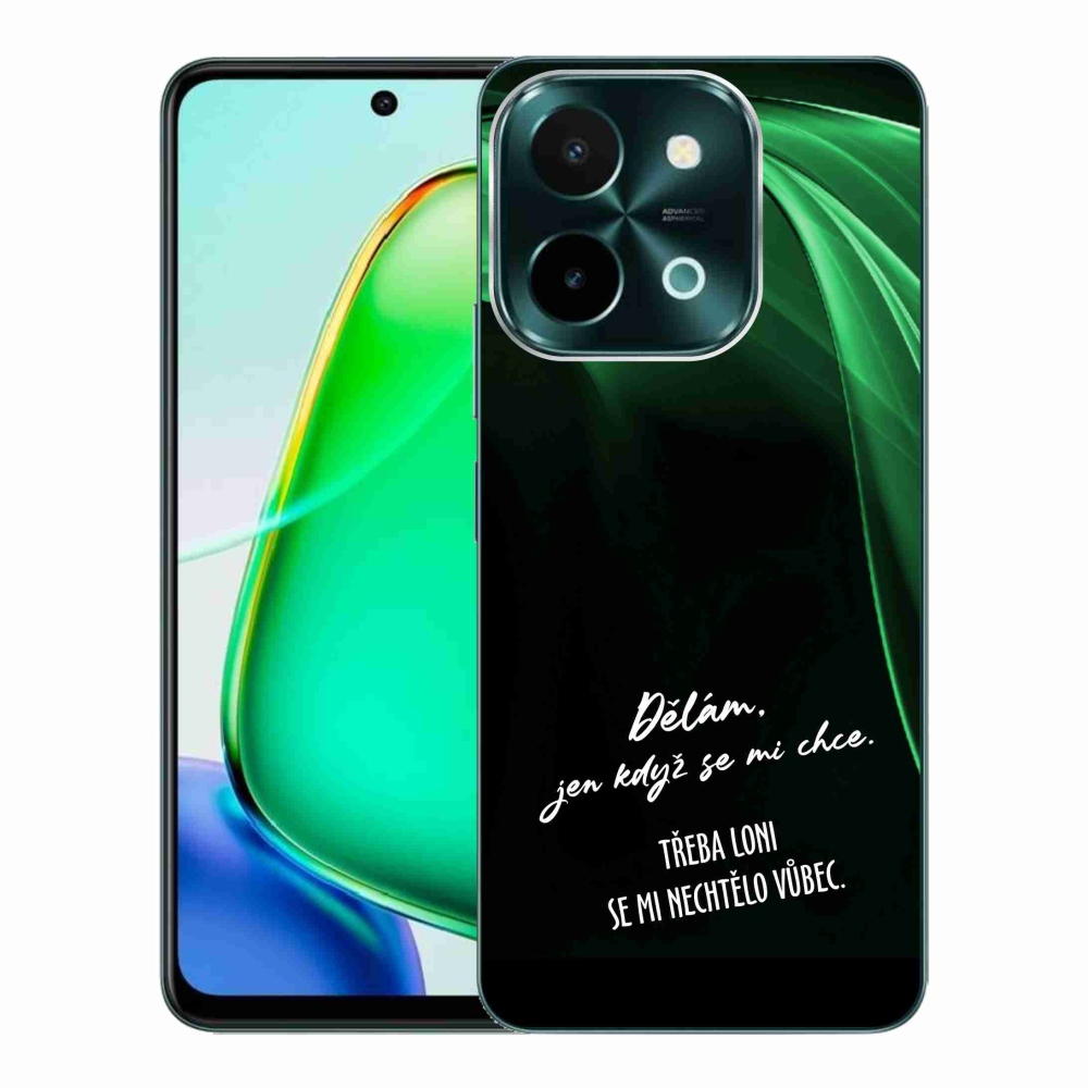 Gél borító mmCase a Vivo Y28 készülékhez - vicces szöveg 12 fekete háttér