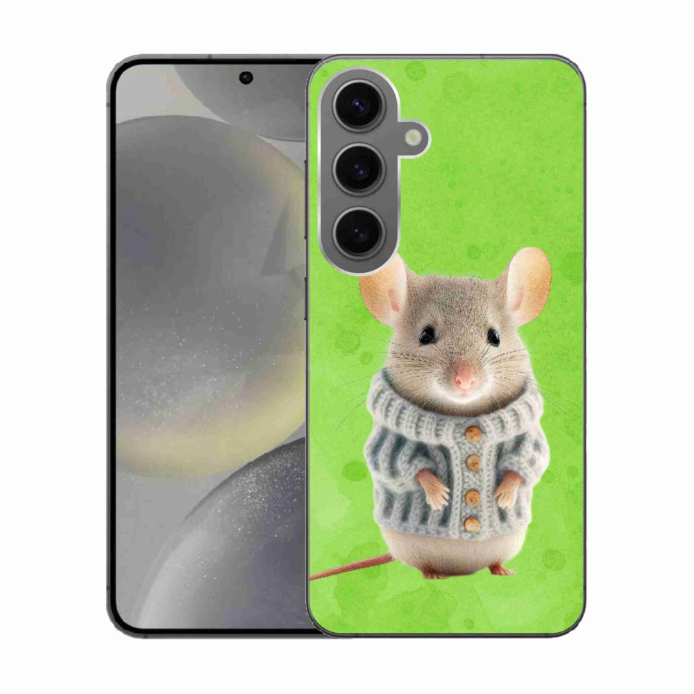 Gél borítás mmCase Samsung Galaxy S24 készülékhez - egér pulóverben