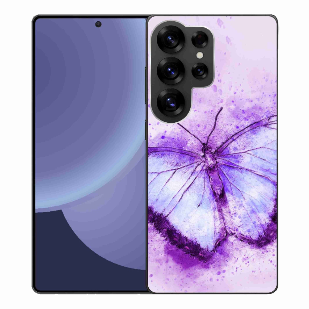 Zselés borítás mmCase Samsung Galaxy S25 Ultra - lila pillangó