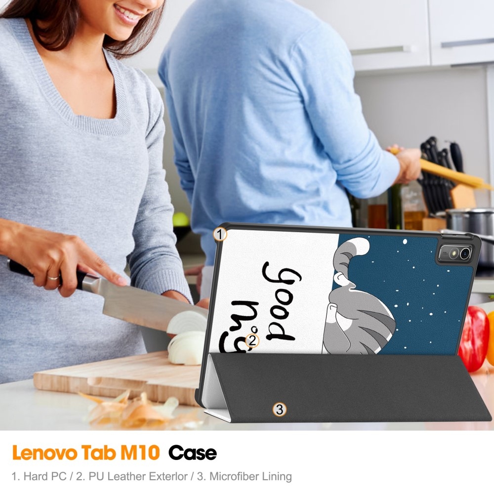 Nyomtatás intelligens záró tok Lenovo Tab M10 5G - macska