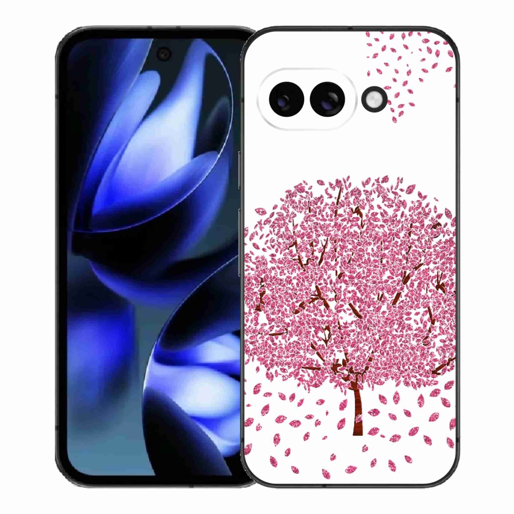 Gél borítás mmCase a Google Pixel 9a számára - rajzfilmfa levelekkel