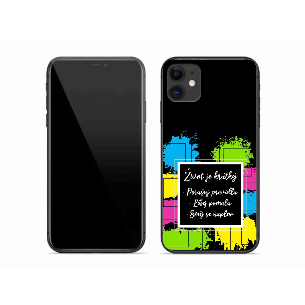 Gél borítás mmCase iPhone 11 készülékhez - idézet 5 fekete háttér