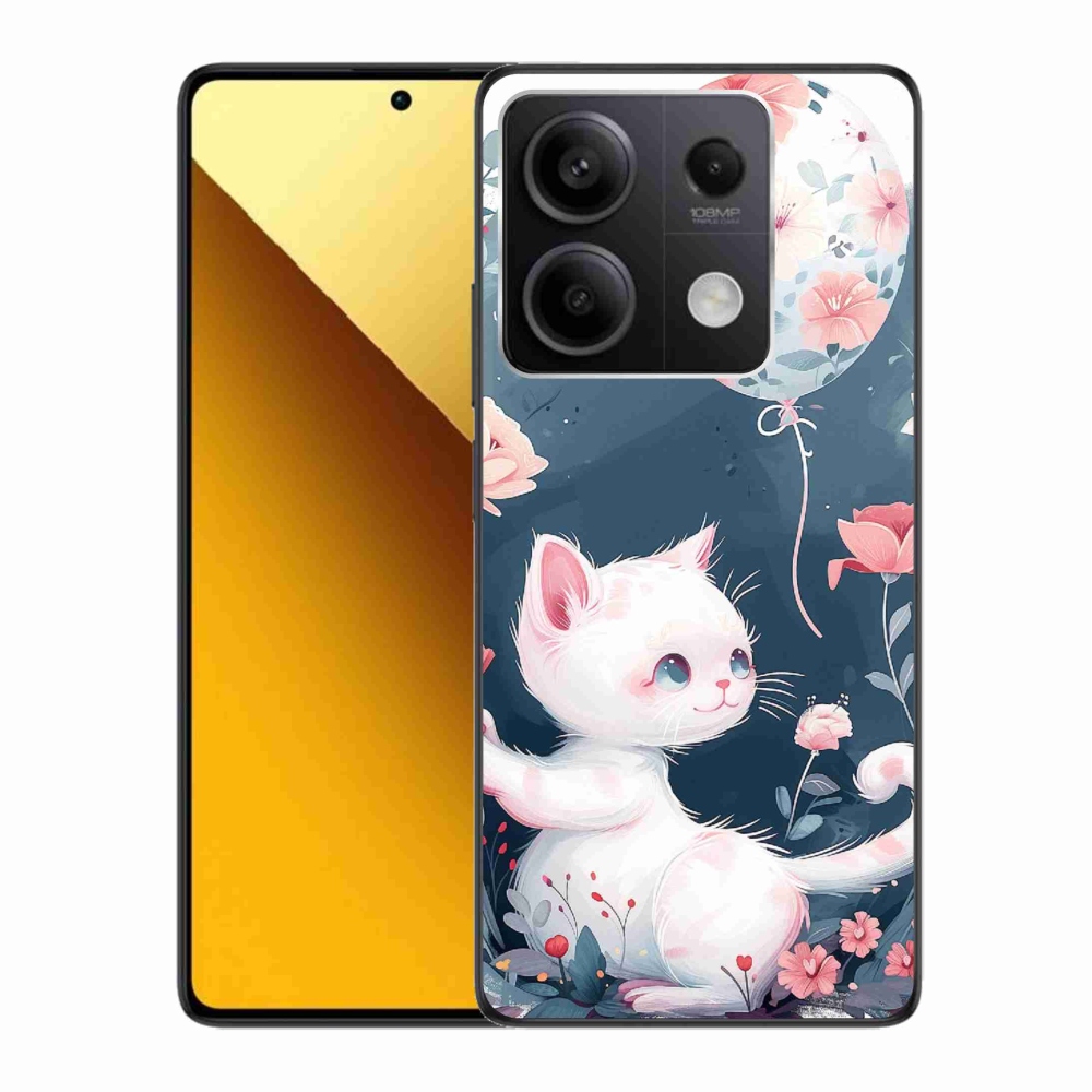 Gél borítás mmCase a Xiaomi Redmi Note 13 5G-hez - cica lufival