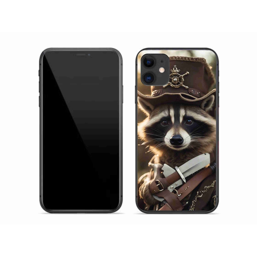 Gél borítás mmCase iPhone 11 készülékhez - mosómedve egyenruhában