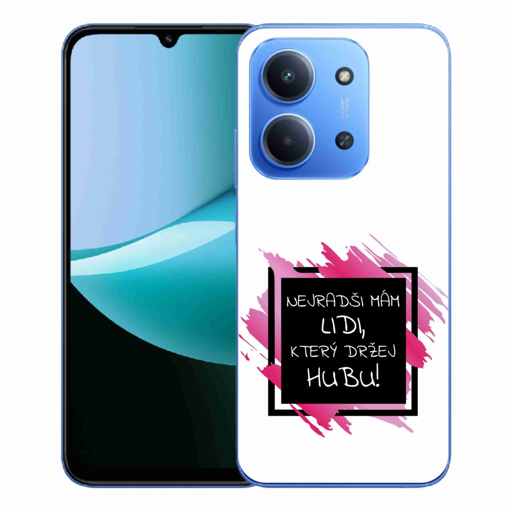 Gél borító mmCase a Xiaomi Redmi 15C 4G/5G (173mm) - vicces szöveg 7 fekete és fehér háttérrel