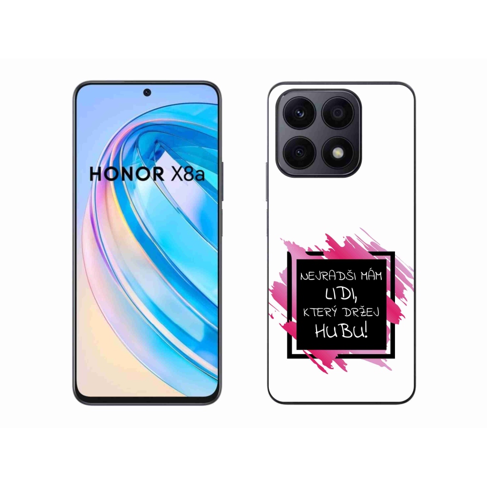 Gél borító mmCase a Honor X8a számára - vicces szöveg 7 fekete-fehér háttérrel
