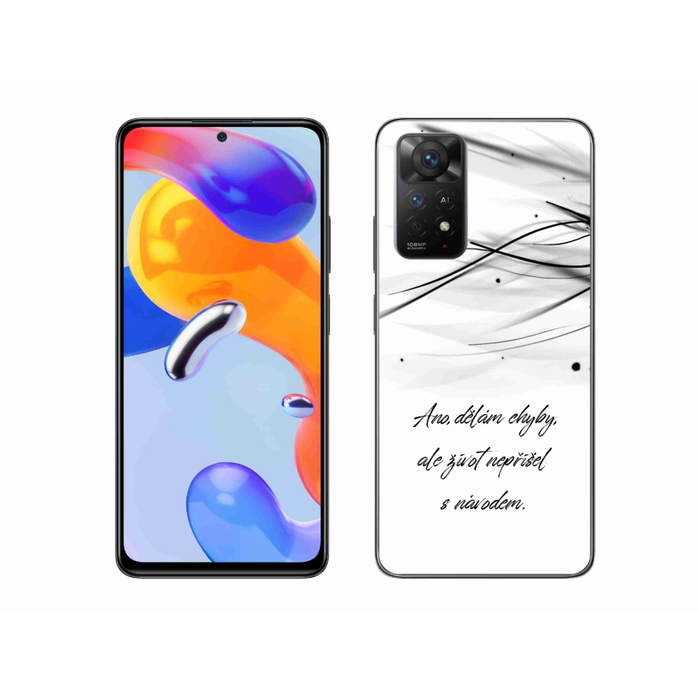 Gél borítás mmCase a Xiaomi Redmi Note 11 Pro 4G/5G-hez - idézem fehér háttérrel