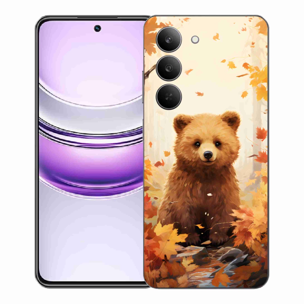 Zselés borítás mmCase a Realme 14x 5G-hez - medve az erdőben