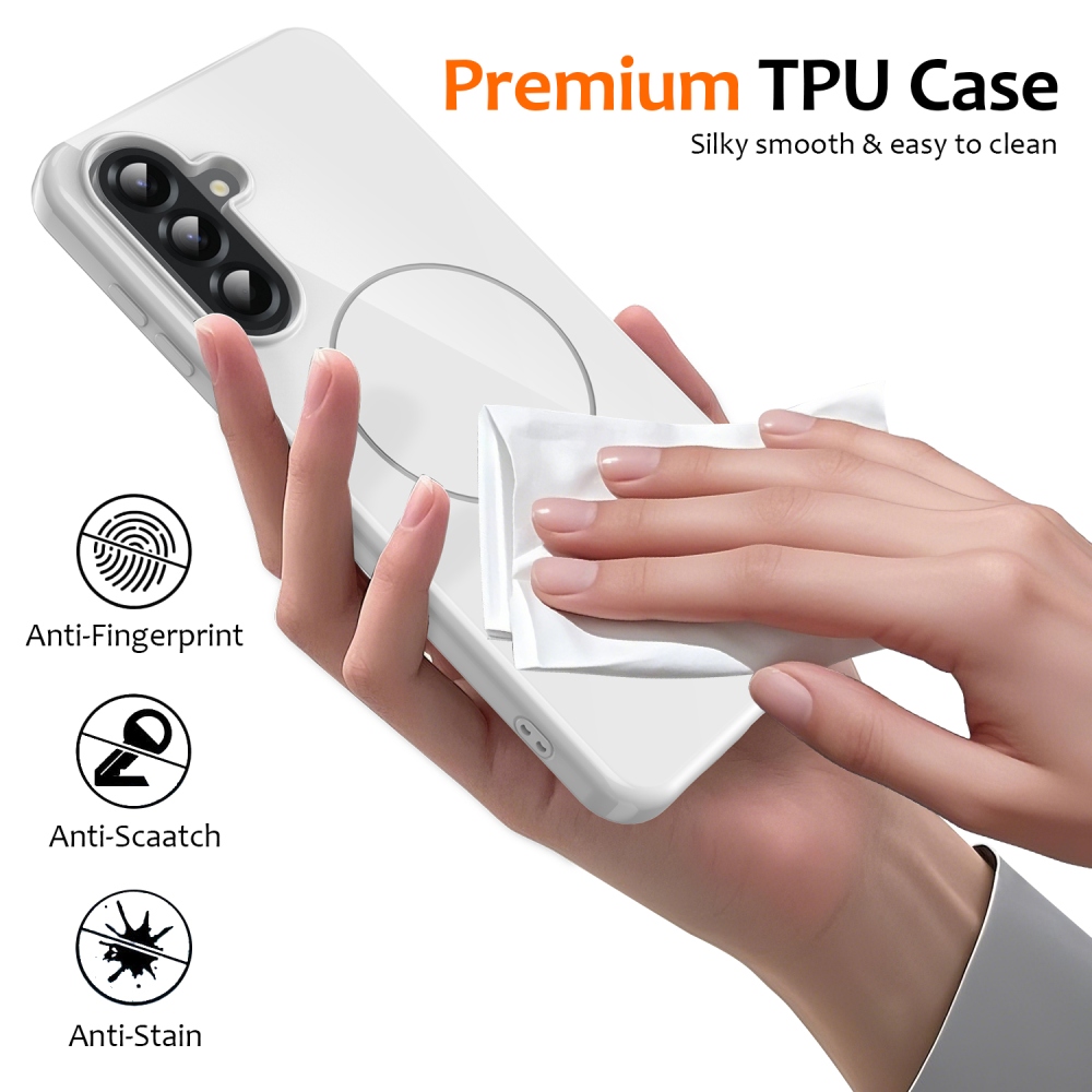 MagSafe zselés tok Samsung Galaxy A17 4G/5G készülékhez - fehér