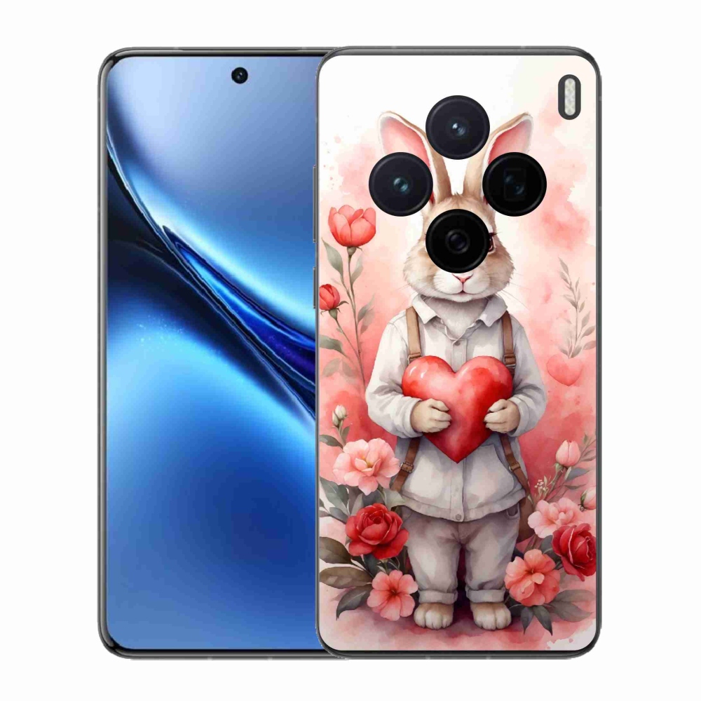 Zselés borítás mmCase a Vivo X200 5G-hez - nyúl szívvel