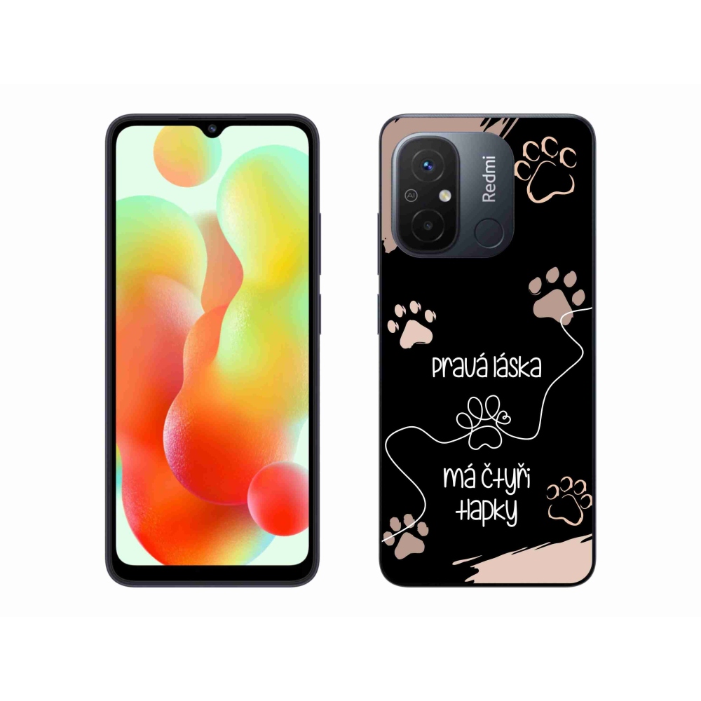 Gél borítás mmCase a Xiaomi Redmi 12C-hez - kutya motívum 1 fekete háttér