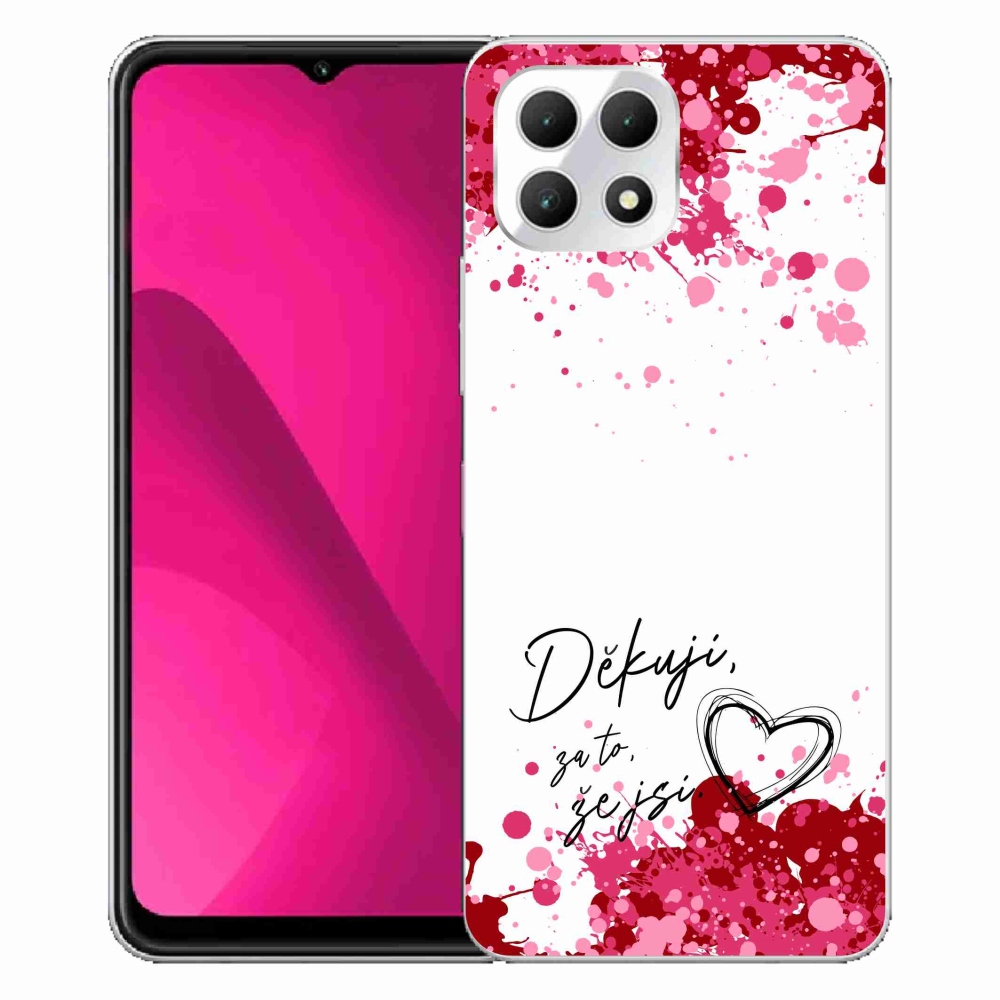 Gél borító mmCase a T-Mobile T Phone 2 készülékhez - love text 2 fehér háttér