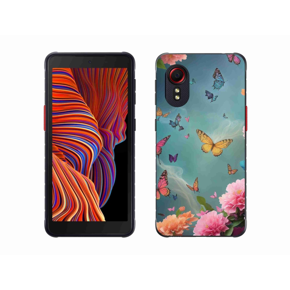 Gél borítás mmCase Samsung Galaxy Xcover 5 készülékhez - színes virágok és pillangók