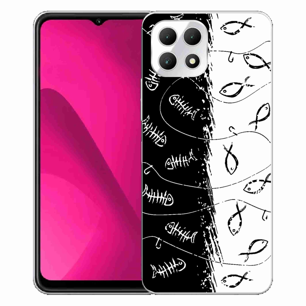 Zselés borítás mmCase a T-Mobile T Phone 2 készülékhez - csontvázak és halak