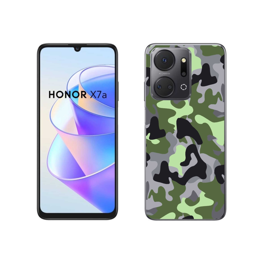 Zselés borítás mmCase a Honor X7a számára - álcázó minta 7