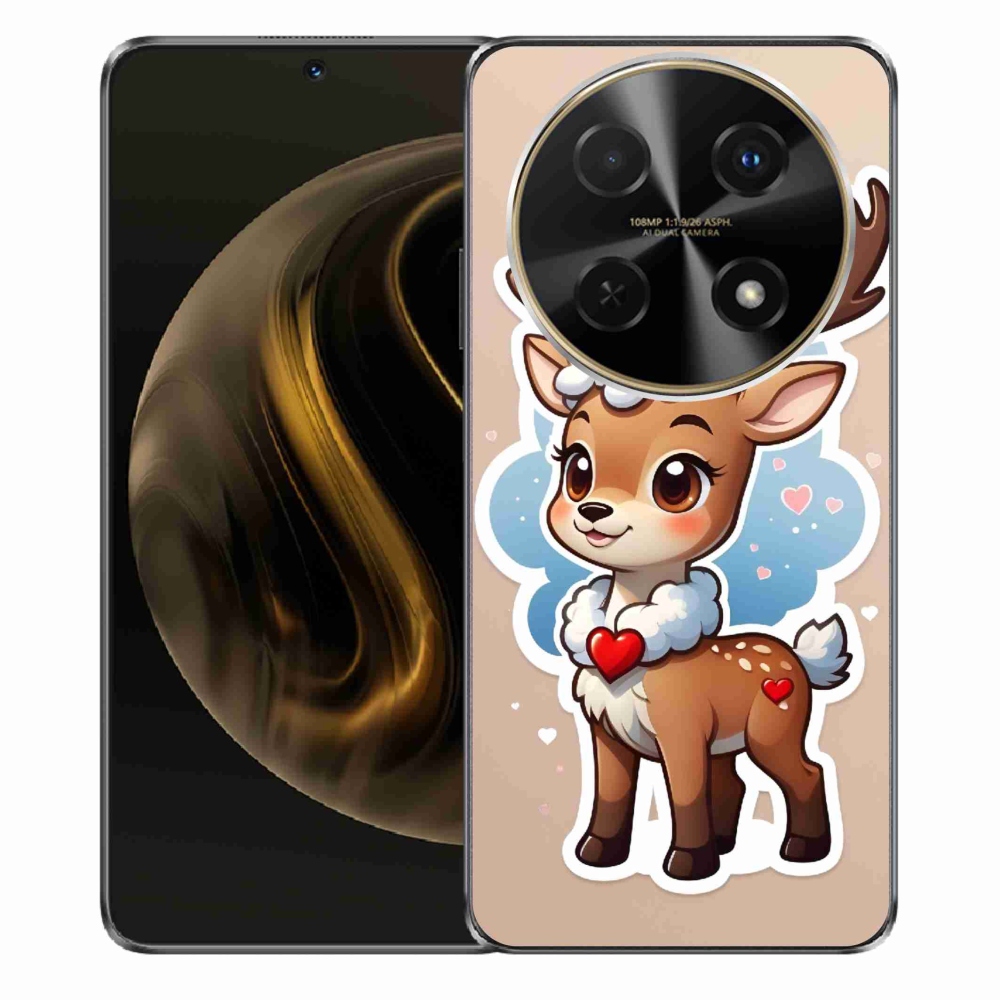 Gél borító mmCase a Huawei Nova 12i készülékhez - rajzfilm rénszarvas