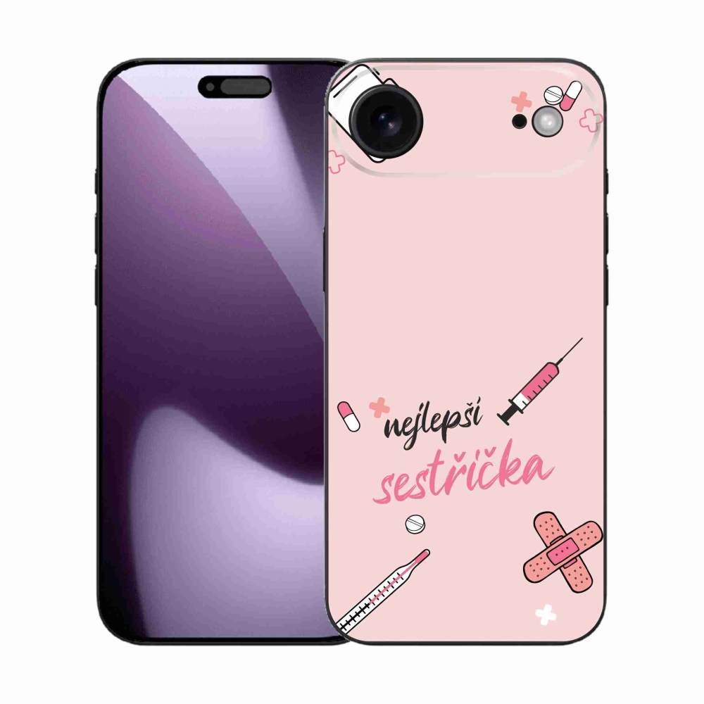 Gél borítás mmCase iPhone 17 Air készülékhez - legjobb kishúg rózsaszín háttérrel