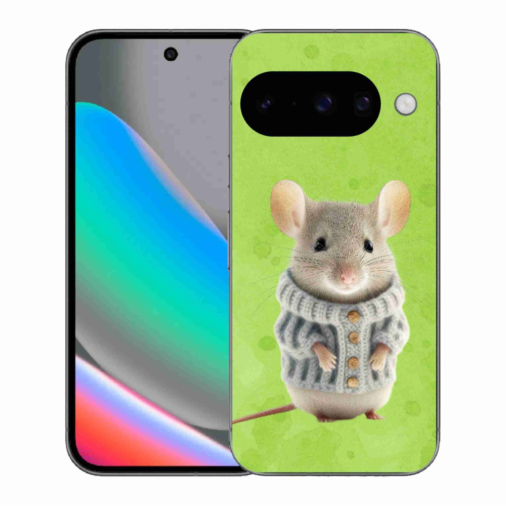 Gél borítás mmCase a Google Pixel 10 számára - egér pulóverben
