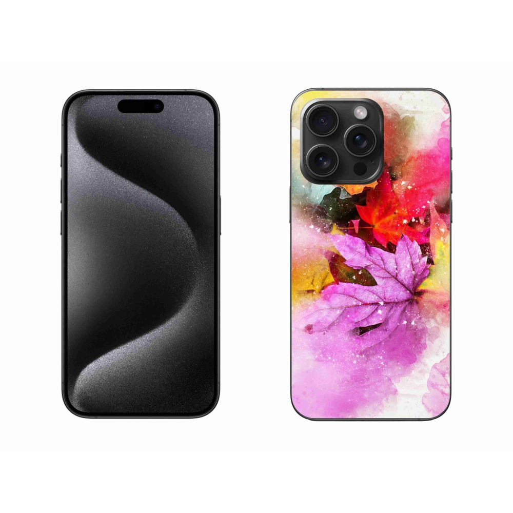 Gél borítás mmCase iPhone 15 Pro Max készülékhez - színes levelek