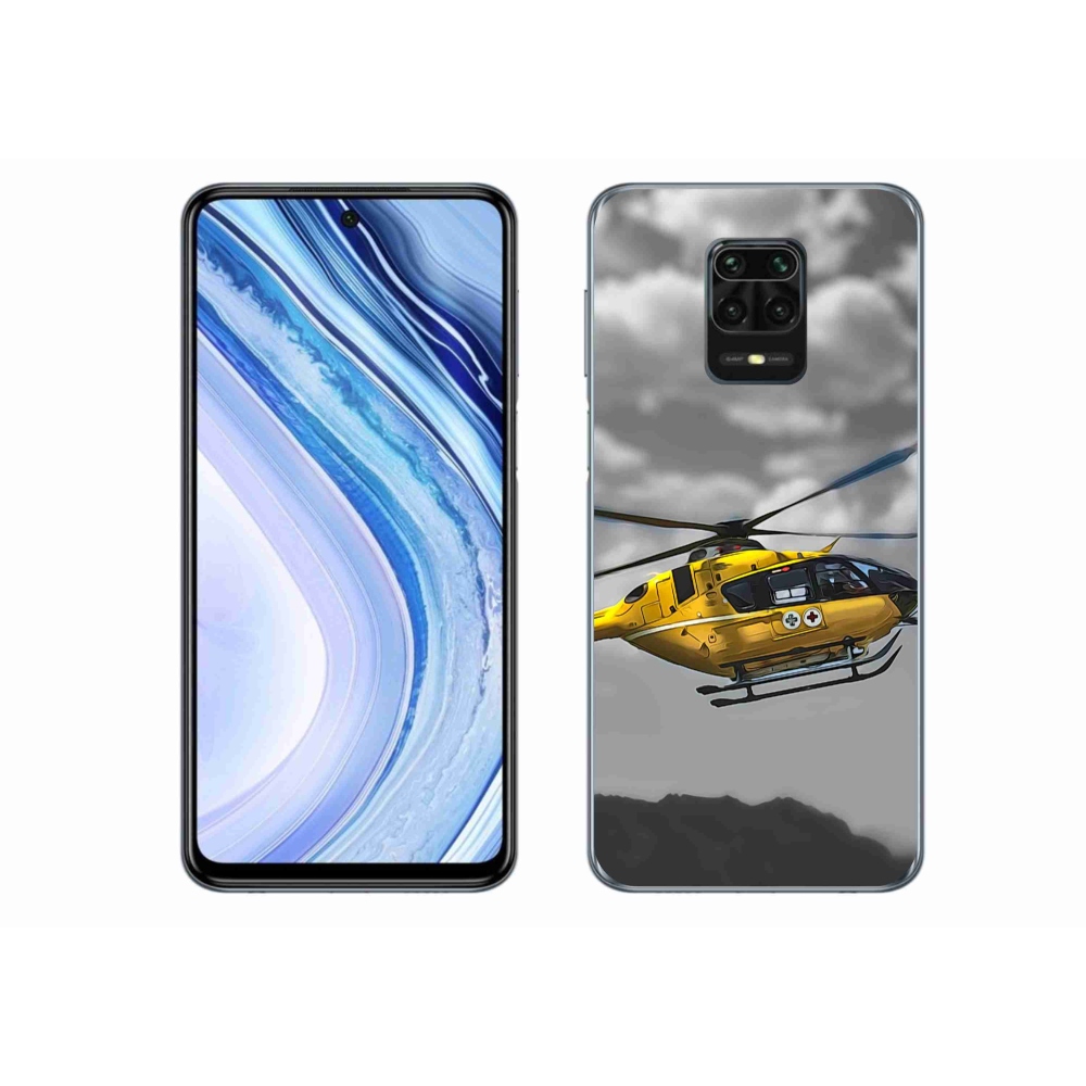 Gél borítás mmCase a Xiaomi Redmi Note 9S-hez - sárga helikopter
