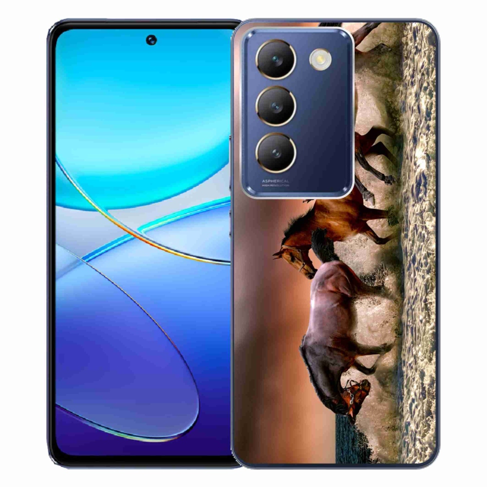 Gél tok mmCase a Vivo V40 SE 4G/5G készülékhez - lovak 1