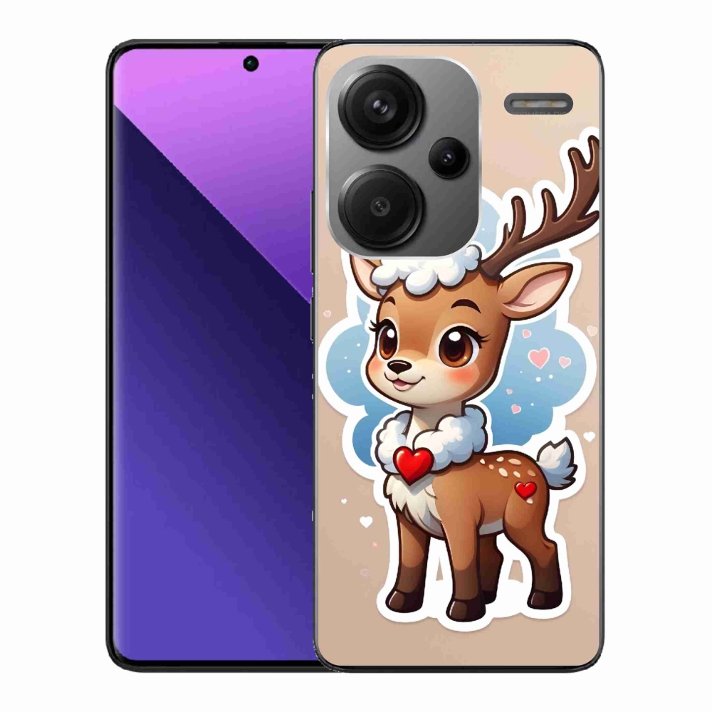 Gél borítás mmCase a Xiaomi Redmi Note 13 Pro+ 5G - rajzfilm rénszarvashoz