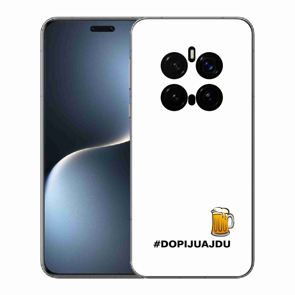 Gél borítás mmCase a Honor Magic 7 Pro 5G számára - sör motívum 1 fehér háttér