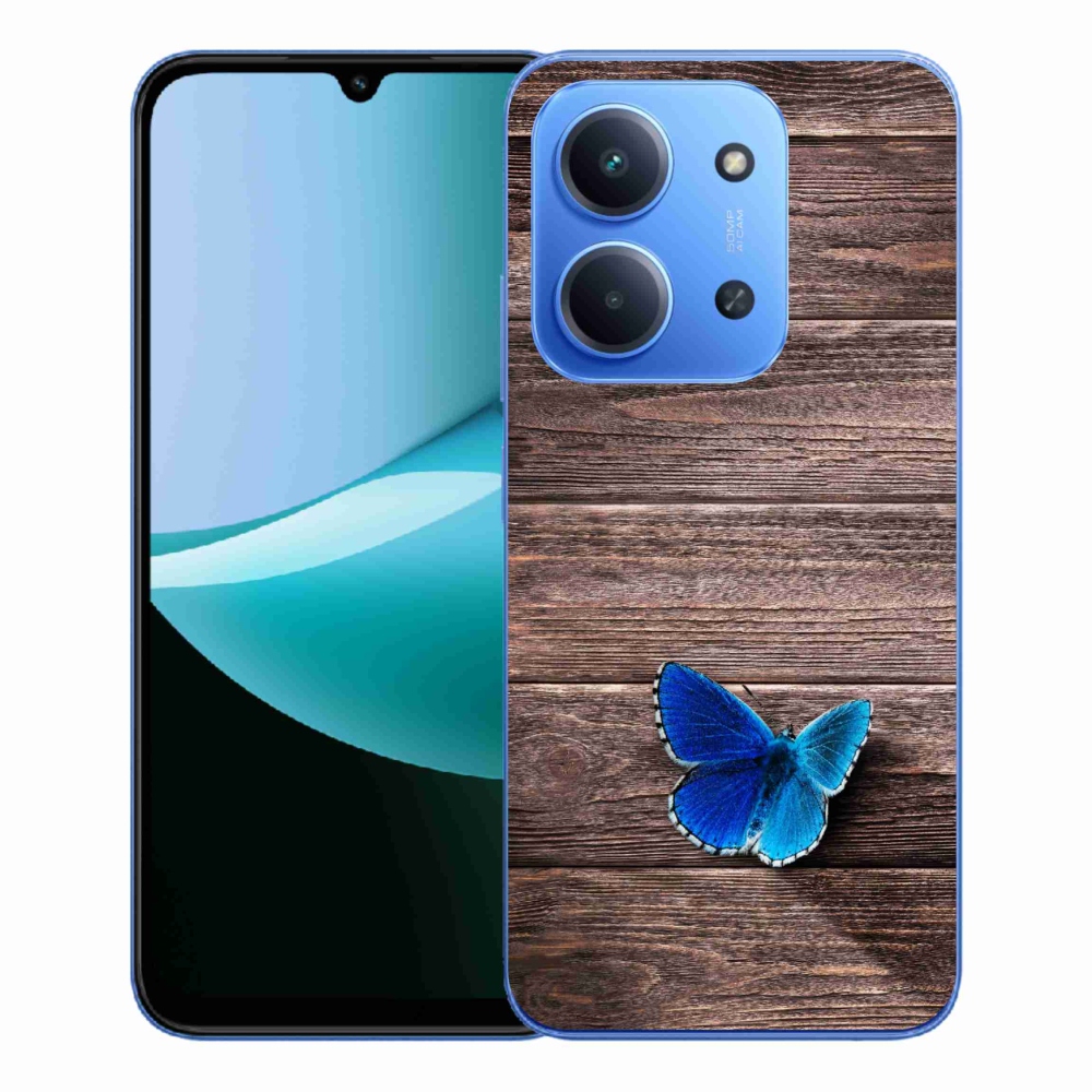 Gél borítás mmCase a Xiaomi Redmi 15C 4G/5G (173mm) - kék pillangó 1