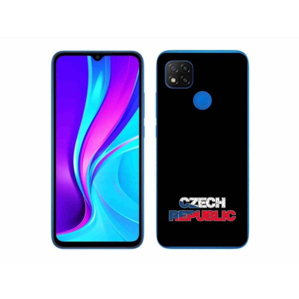 Gél borító mmCase a Xiaomi Redmi 9C - Csehország fekete háttérrel