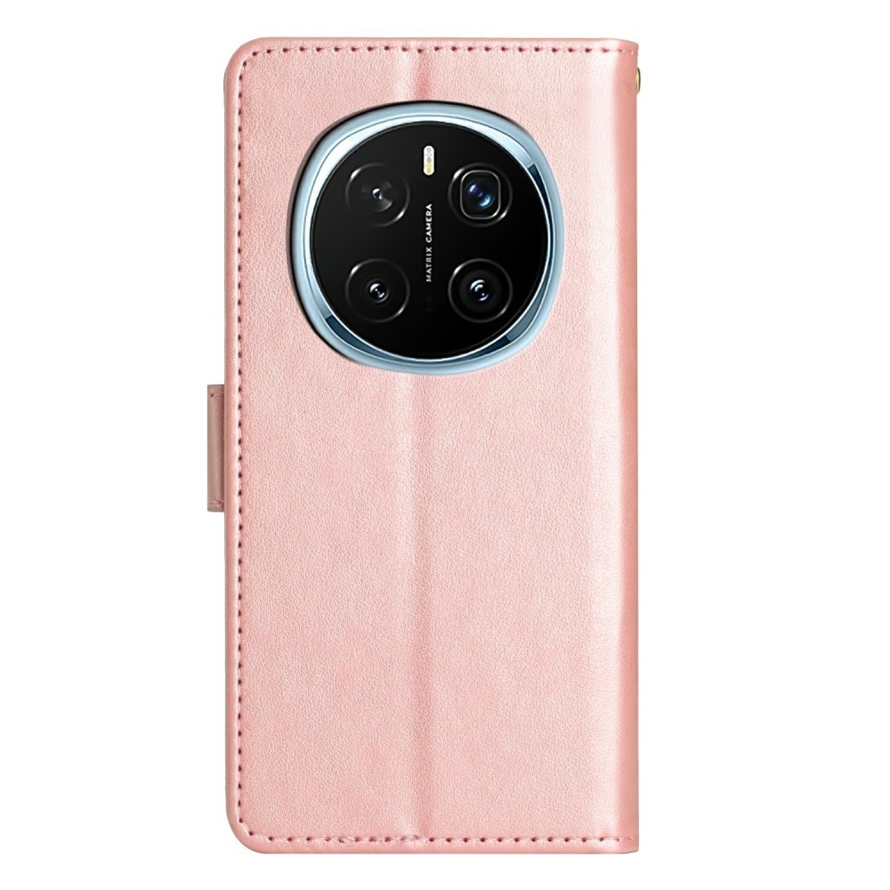 Virágok könyv tok Honor Magic 7 Pro 5G - rózsa arany