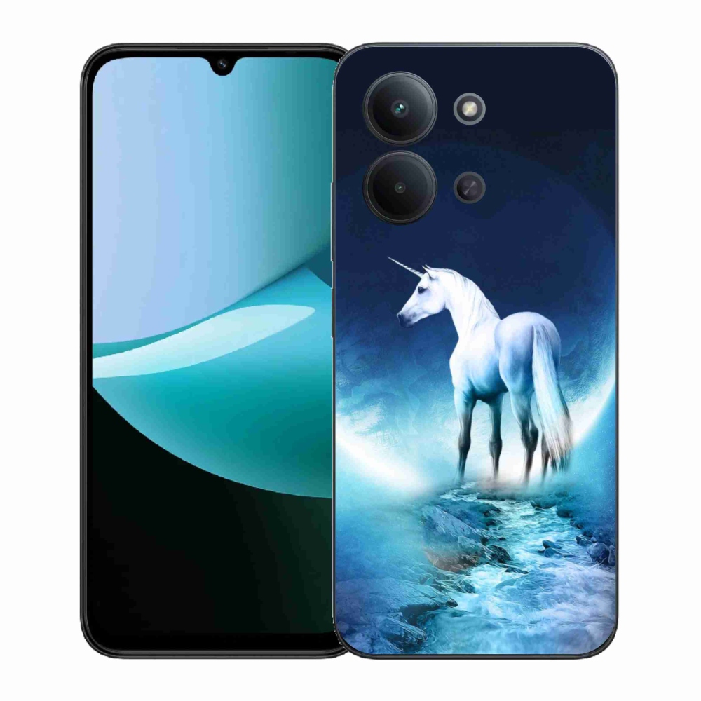 Gél borítás mmCase a Xiaomi Redmi 15C 4G (171mm)/Poco C85 4G (171mm) - fehér egyszarvúhoz